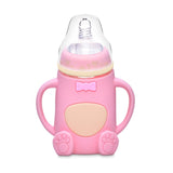 240ml Baby Silicone Milk Feeding Bottle Mamadeira Vidro BPA Free Safe Infant Juice Water Feeding Bottle cup Glass Nursing Feede