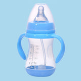 240ml Baby Silicone Milk Feeding Bottle Mamadeira Vidro BPA Free Safe Infant Juice Water Feeding Bottle cup Glass Nursing Feede