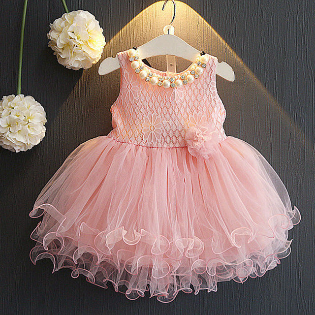 Kid Summer Dress For Girl Lace Flower Cute Little Princess Dresses Children Girls' Clothing For Birthday Party Tulle Tutu Dress