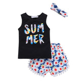 New Children's Clothing Girls' Vest Fashion Clothes Baby Summer Leisure Girl Two-piece Suit