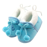 Baby Girls Shoes First Walk Newborn Baby Flock Warm Soft Boots Pre-walker Shoes Infant Boy Toddler Soled First Walker Bootie