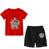 Paw patrol New 2019 Girls' Baby Clothing spring  summer Breathable cotton T-shirt children's short sleeve suit children's wear