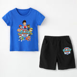 Paw patrol New 2019 Girls' Baby Clothing spring  summer Breathable cotton T-shirt children's short sleeve suit children's wear