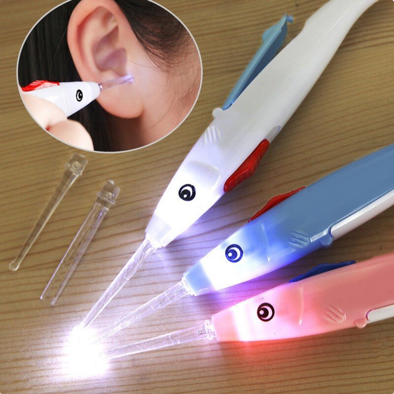 Baby Ear Picker With Light Kid LED Light Flashlight Ear Cleaning Remover Tweezer Earpick Ear Wax Pick Remover Tool