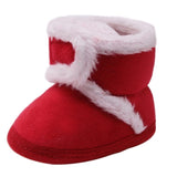 Baby Girls Shoes First Walk Newborn Baby Flock Warm Soft Boots Pre-walker Shoes Infant Boy Toddler Soled First Walker Bootie