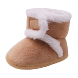 Baby Girls Shoes First Walk Newborn Baby Flock Warm Soft Boots Pre-walker Shoes Infant Boy Toddler Soled First Walker Bootie