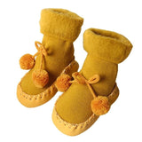 New Floor Socks Baby Plus Velvet Warm Toddler Shoes Non-slip