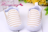 Newborn Baby Boy Girl Crib Pram Shoes Prewalker Soft Sole Slippers Trainers 0-18 Plaid Shallow Canvas Soft Anti-slip Sneaker