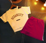 MERI AMMI For Children Girls' Clothing Outfit Set Tee +Big Bow TuTu Skirts For 2-13 Year Girl ,J540
