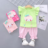 Baby Girl Clothes 2019 Hot Summer New Girls' Clothing Sets Cartoon Pattern T-shirt Tops+Shorts Suits Casual Outfits Sets