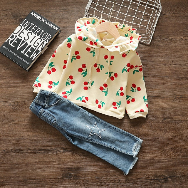 Korean  children's clothing 2019 spring and autumn new girls' clothing suit children new fashion