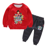 PAW PATROL Boys' Baby Clothing Plus velvet thick warm and windproof  Boys' autumn and winter plus velvet sweater suit