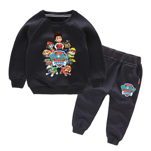 PAW PATROL Boys' Baby Clothing Plus velvet thick warm and windproof  Boys' autumn and winter plus velvet sweater suit