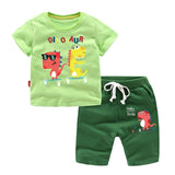 Summer Cotton Baby Boys' 2-Piece Sets Children Clothing Sets Kids Sets T-Shirt + Shorts For Age 1-8 Years Old