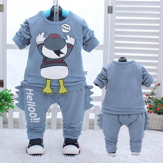 Boys' Clothing 1-2-3 Years Old Autumn Baby Clothes Children's Clothes Cotton Baby Spring and Autumn Set Two-piece