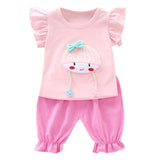 Baby Girl Clothes  Hot Summer New Girls' Clothing Sets Cartoon Pattern T-shirt Tops+Shorts Suits Casual Outfits Sets