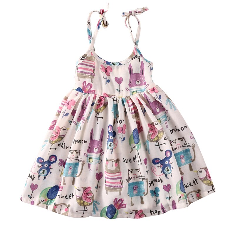 Hot Sale! 2018 Summer Girl Dress Children Girls's Clothing Set Summer Party Floral Princess Dress