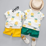 Boys' Clothing Sets Summer Clothes Fashion Cotton Set Printed Fruit Sports Suit for Boy T-Shirt + Shorts Children'S Clothing