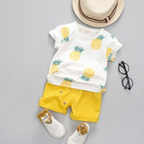 Boys' Clothing Sets Summer Clothes Fashion Cotton Set Printed Fruit Sports Suit for Boy T-Shirt + Shorts Children'S Clothing