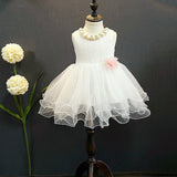 Kid Summer Dress For Girl Lace Flower Cute Little Princess Dresses Children Girls' Clothing For Birthday Party Tulle Tutu Dress