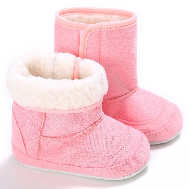 E&Bainel New Winter Super Warm Newborn Baby Girls First Walkers Shoes Infant Toddler Soft Rubber Soled Anti-slip Boots Booties