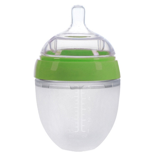 4 Styles Baby Bottle Newborn Wide Caliber Anti-flatulence Silicone Bottle with Handle Baby Supplies Kids Milk Food Feeding Tools