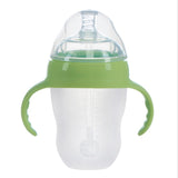 4 Styles Baby Bottle Newborn Wide Caliber Anti-flatulence Silicone Bottle with Handle Baby Supplies Kids Milk Food Feeding Tools