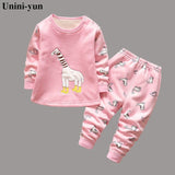 2018 Fashion Cartoon Spring and Autumn Sportswear + Sports Pants Children's Girl Boys' Clothing Fashion Brand Clothing Sets