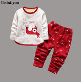 2018 Fashion Cartoon Spring and Autumn Sportswear + Sports Pants Children's Girl Boys' Clothing Fashion Brand Clothing Sets