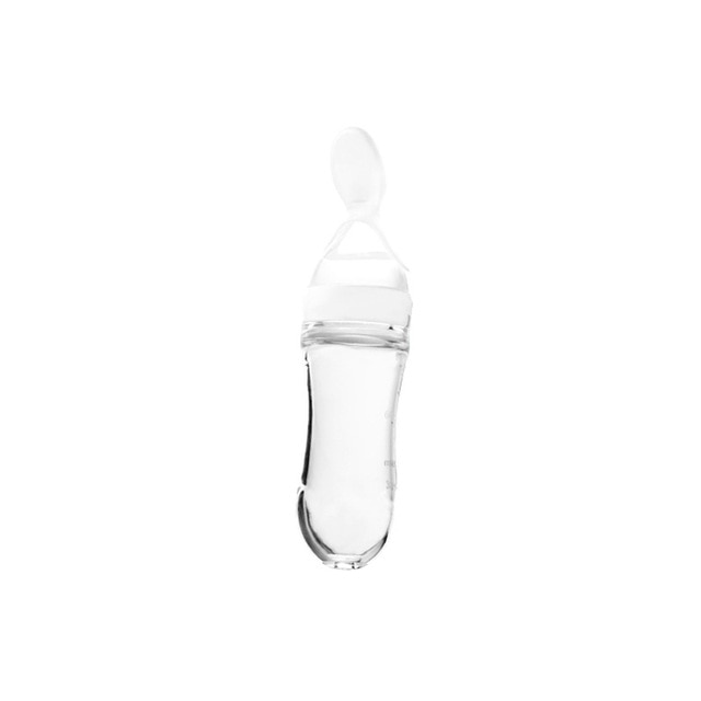 Useful Safety Silicone Baby Bottle With Spoon Food Supplement Rice Cereal Bottles Squeeze Spoon Milk Feeding Bottle Cup