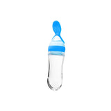 Useful Safety Silicone Baby Bottle With Spoon Food Supplement Rice Cereal Bottles Squeeze Spoon Milk Feeding Bottle Cup