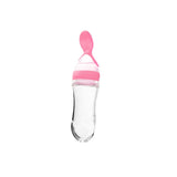 Useful Safety Silicone Baby Bottle With Spoon Food Supplement Rice Cereal Bottles Squeeze Spoon Milk Feeding Bottle Cup