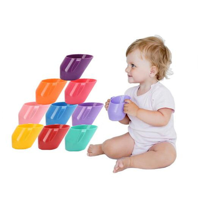 200ML BPA Free Baby Training Feeding Cup With Handle Bevel Mouth Safe Leakproof Cup Kids Water Bottle